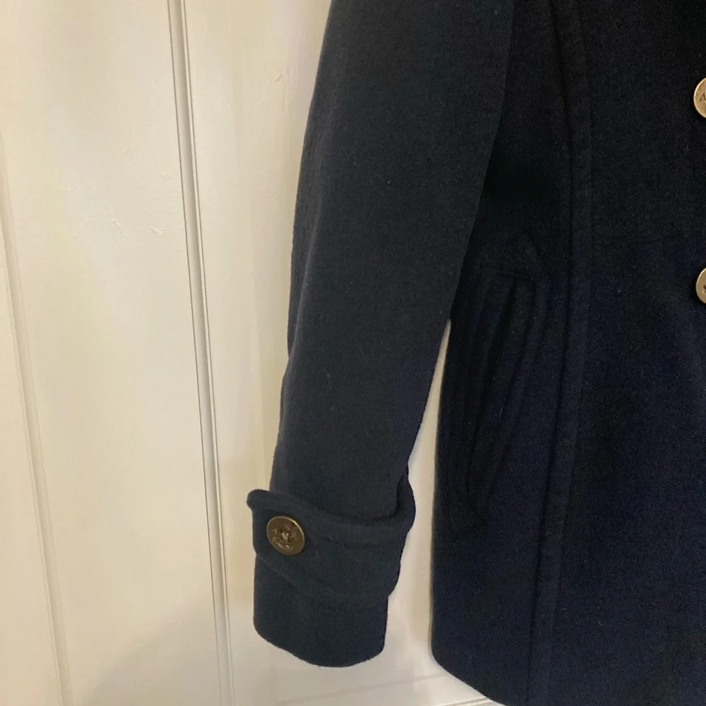 Lands' End Women's Black Peacoat - Picture 3 of 7